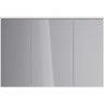 Шкаф зеркальный LEMARK ZENON 120х80 см 3-х дверный, с козырьком-подсветкой, с розеткой, белый глянец LM120ZS-Z